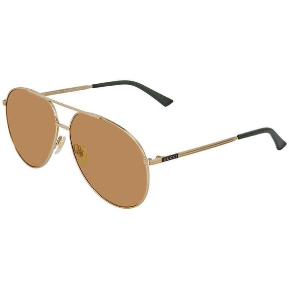 Gucci Other - NEW Gucci Brown and Gold Aviator Men's Sunglasses